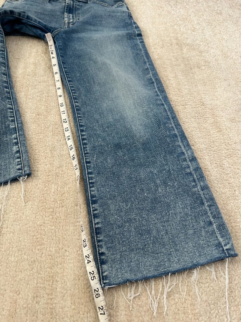 7 For All Mankind Cropped Alexa Blue Jeans 28 - Picture 5 of 12
